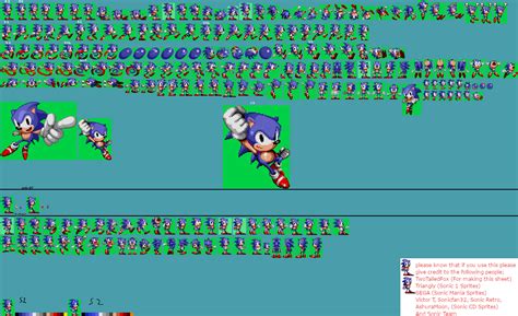 The Complete Sonic 1 Sprite Sheet V10 By 123455675 On Deviantart