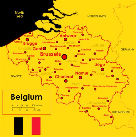 Mapa De Belgica Y Sus Principales Ciudades Mundo Cerveza