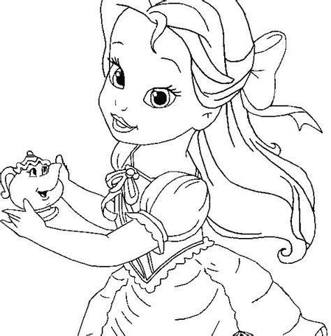 30 Free Printable Baby Disney Princess Coloring Pages