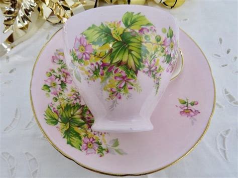 Reserved For A Pink Tea Cup And Saucer With Wild Roses Old Etsy Pink Tea Cups Tea Cups Cup