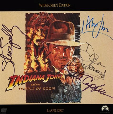 Indiana Jones And The Temple Of Doom Cast Signed Movie Laserdisc Album