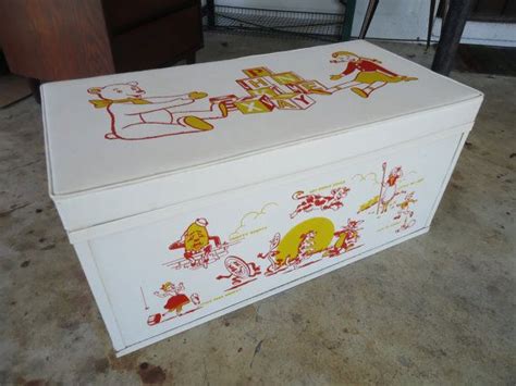 Vintage Toy Chest Vinyl Toy Box Mid Century By Homealonevintage 5500