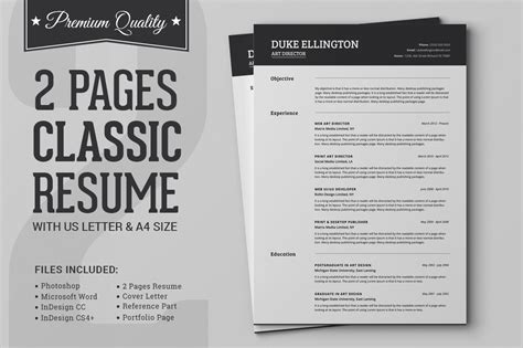 While resumes are generally one page long, most cvs are at least two pages long, and often much longer. Two Pages Classic Resume CV Template ~ Resume Templates on ...