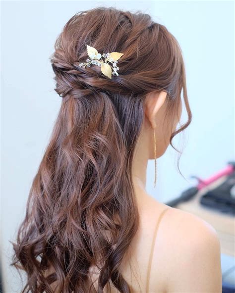 This wedding hairstyle for long hair is called waterfall braid is an interesting version of an ordinary down style. Wedding Hairstyles For Long Hair Half Up - davaocityguy.me