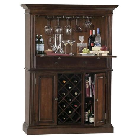 Practical glazed cabinets beautifully display the contents. Howard Miller Seneca Falls Home Bar Liquor Cabinet | eBay