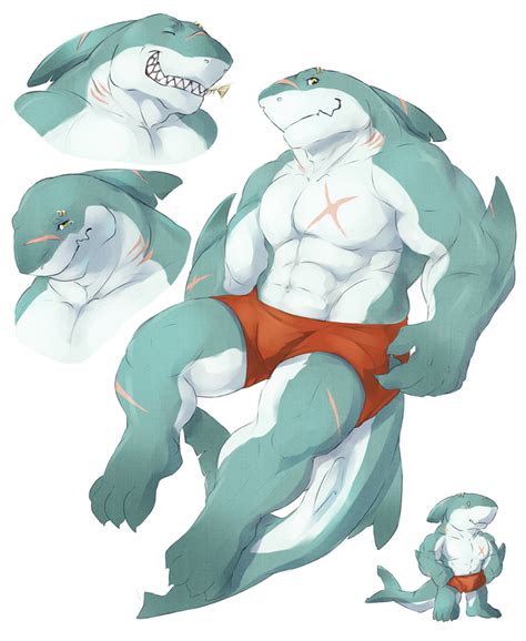 Buff Shark Dude By CinnaTree Fur Affinity Dot Net