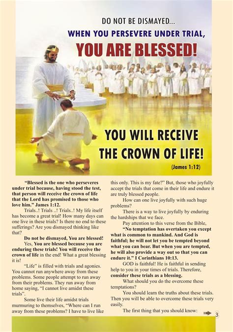 Golden Hands Of Grace You Will Receive The Crown Of Life Monthly