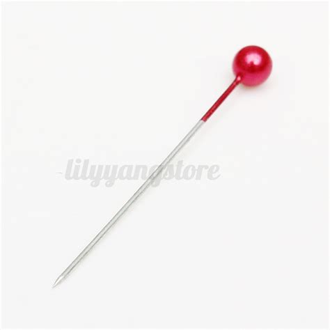 200pcs Dressmaking Sewing Pin Straight Pins Round Head Color Pearl
