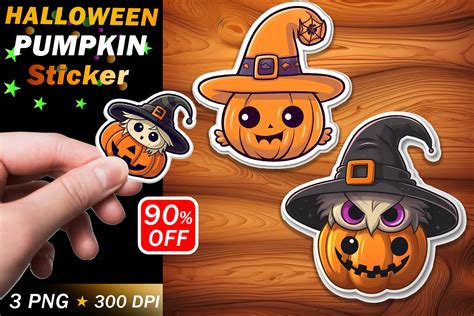 Halloween Stickers Pumpkin Stickers Png Graphic By Digital Design