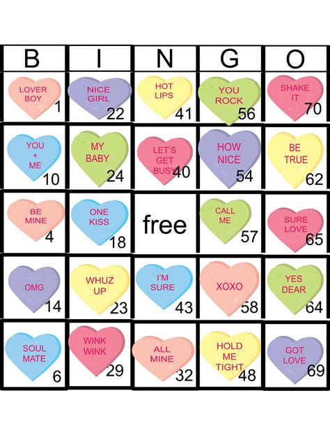Free Printable Valentines Bingo