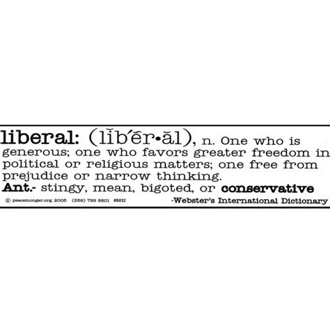 Liberal Definition Large Bumper Sticker