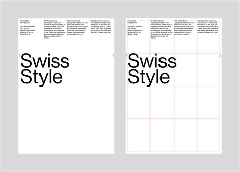 Swiss Style Poster Grid System And Style Sheets Layout Examplen