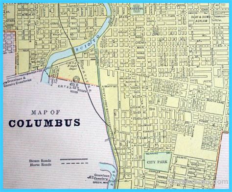 Map Of Columbus Ohio Travelsmapscom