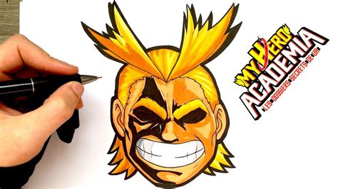 How To Draw All Might From My Hero Academia Youtube