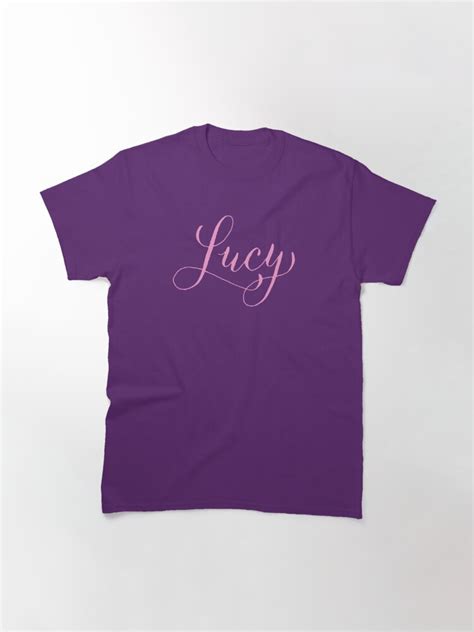 Lucy Modern Calligraphy Name Design T Shirt By Cheesim Redbubble