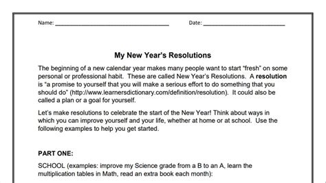 Essay About New Year Goals Bullitan