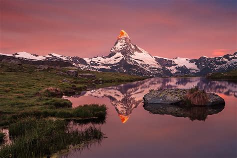 Body Of Water Landscape Lake Matterhorn Hd Wallpaper Wallpaper Flare