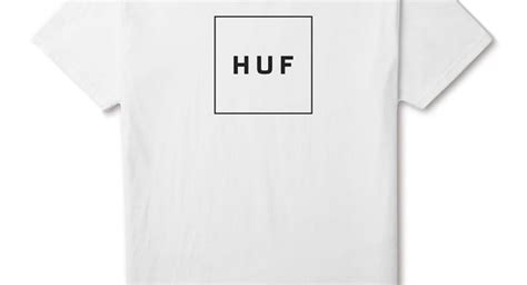 Huf Box Logo T Shirt White Boardworld Store