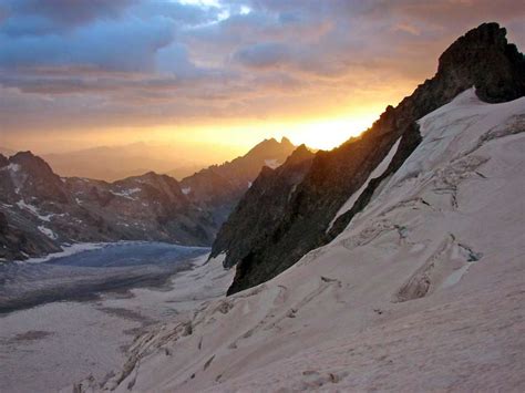 Dawn Over Glacier Blanc Photos Diagrams And Topos Summitpost