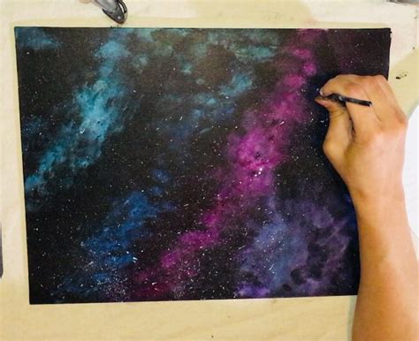 Galaxy Painting Step By Step Acrylic Painting Tutorial