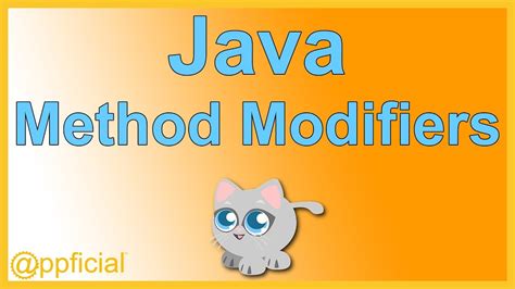 Java Method Modifiers Public Vs Private Static Vs Non Static Methods Appficial Youtube