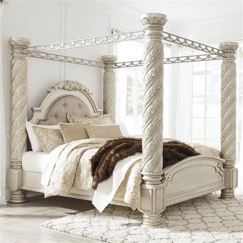 Signature Design By Ashley Cassimore Traditional King Poster Canopy Bed