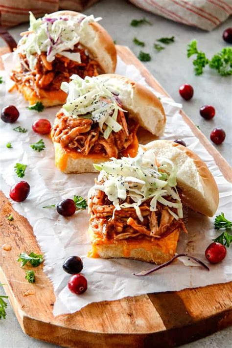 20 Minute Chipotle BBQ Cranberry Turkey Sliders Or Chicken Are A