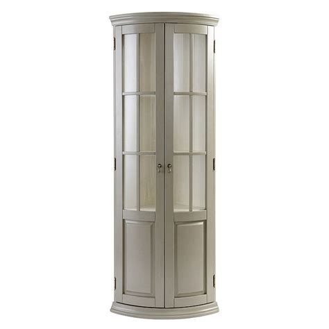 Chilton Glass Door Corner Cabinet Corner Cabinet Curved Cabinets
