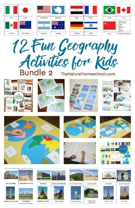 Geography Activities For Kids 12 Printable Sets The Natural Homeschool