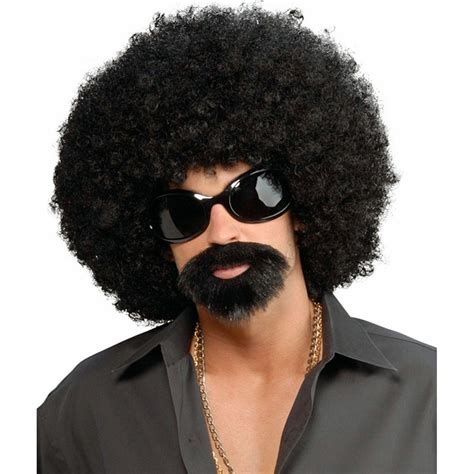 70 S Afro Man Instant Costume Kit Wig With Glasses And Beard Moustache Ninx Costumes