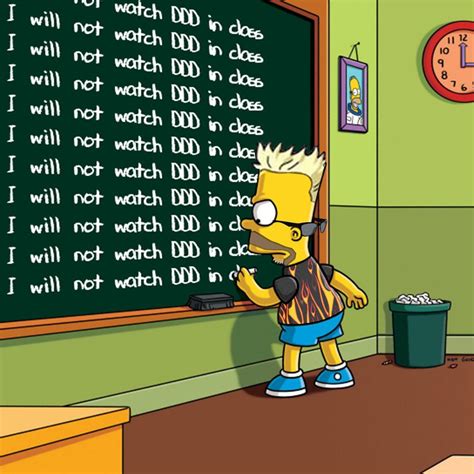 Bart Simpson Chalkboard Template