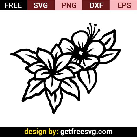 Free Flower SVG Cut File PNG DXF EPS-Free Flower SVG
