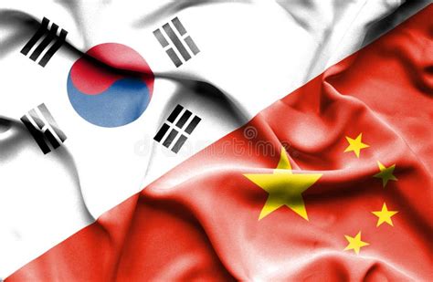 Relationship Between The China And The South Korea Stock Illustration