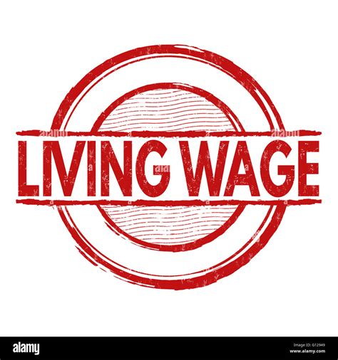 Living Wage Grunge Rubber Stamp On White Background Vector