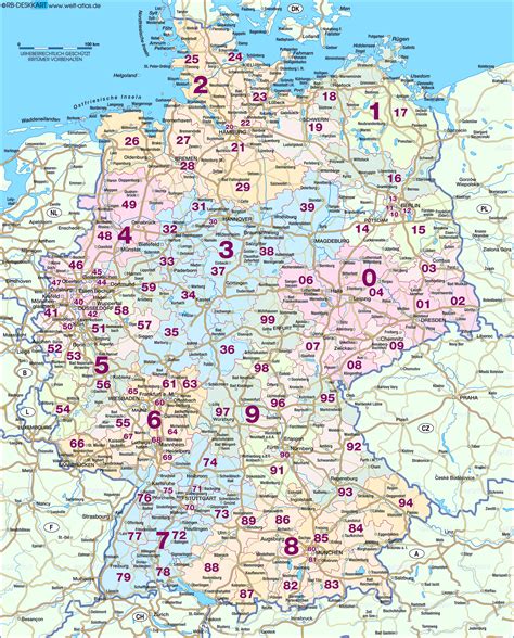 Map Of Germany Postal Codes Map In The Atlas Of The World World Atlas
