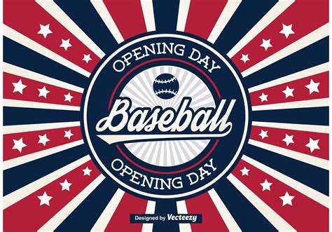 Baseball Opening Day Poster Background Download Free Vector Art