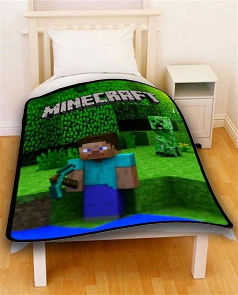 All orders are custom made and most ship worldwide within 24 hours. MINECRAFT CREEPER STEVE THROW FLEECE BLANKET MEDIUM SIZE ...
