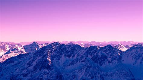 Pink Sky Mountains 4k Wallpapers Hd Wallpapers Id 29738