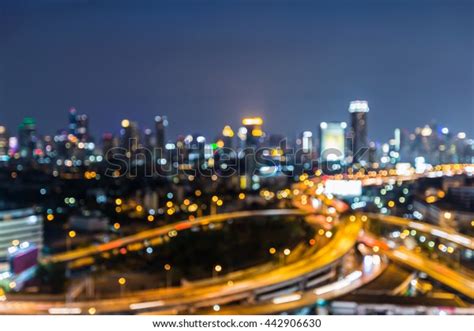 Night Blurred Lights Bokeh City Highway Stock Photo Edit Now 442906630