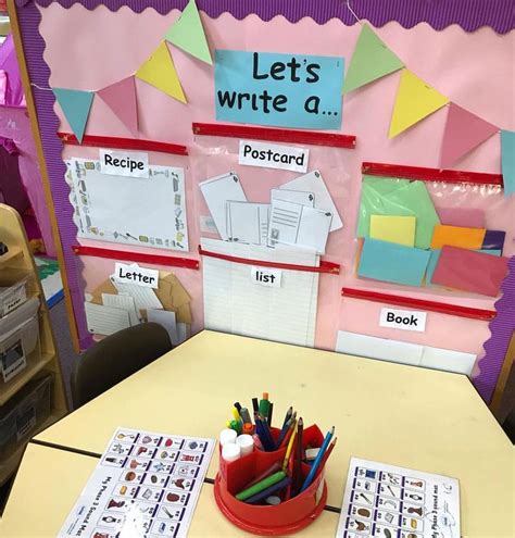 New ‘help Yourself Writing Display To Encourage The Children To Write