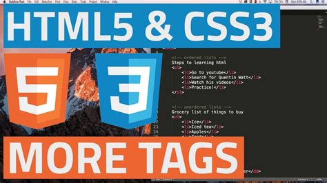 HTML And CSS Beginner Tutorial Semantic Tags For The Layout YouTube