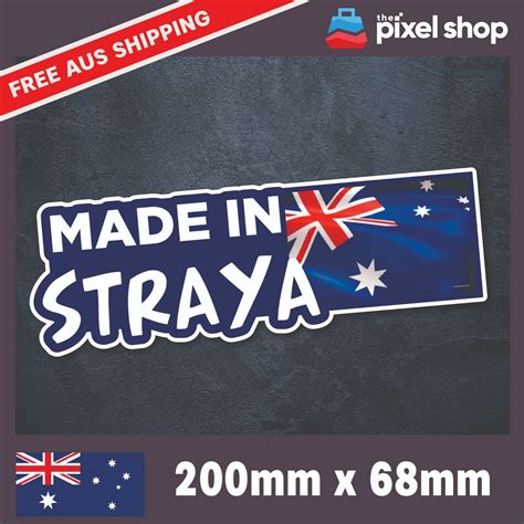 Made In Straya Australian Flag Aussie Windshield Window Car Decal Vinyl