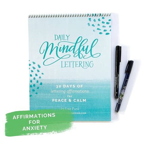 Daily Mindful Lettering Book Peace And Calm Lettering Mindfulness