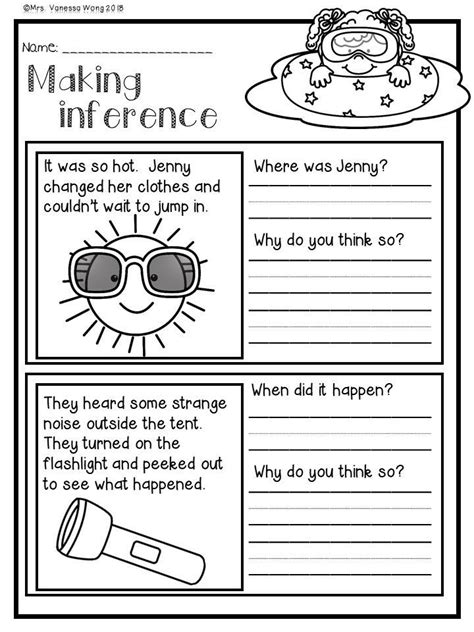 2nd Grade Inferences Worksheet Worksheet