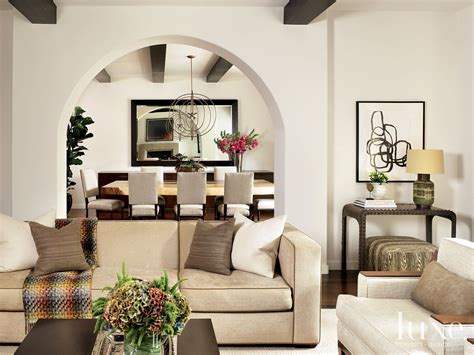 Neutral Contemporary Living Area Luxe Interiors Design