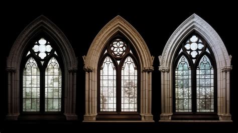 Premium Ai Image Gothic Church Windows