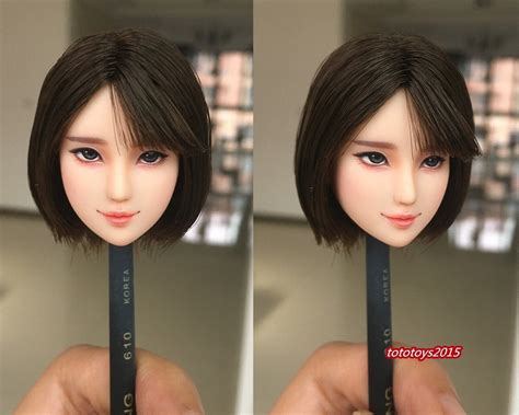 Obitsu 16 Beauty Girl Head Sculpt Short Hiar Fit 12 Female Ph Ud Ld Figure Ebay