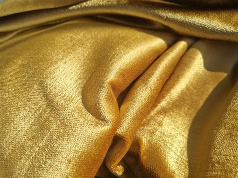 Gold Silk Velvet Fabric Luxury Silk Velvet Fabric By The Etsy
