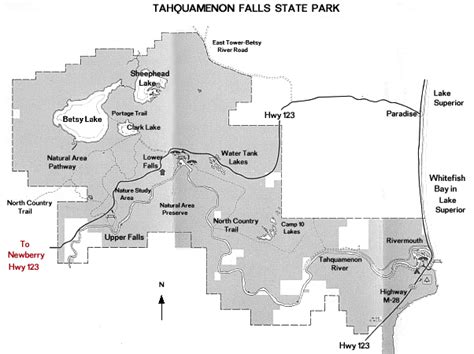 Map Of Tahquamenon Falls State Park