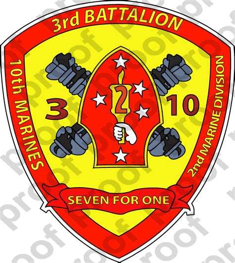 Sticker Usmc Unit 3rd Battalion 10th Marine Regiment Ooo Lisc20187 M